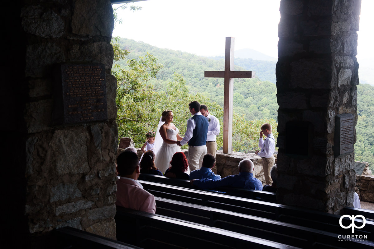 Side view of a Pretty Place wedding ceremony.