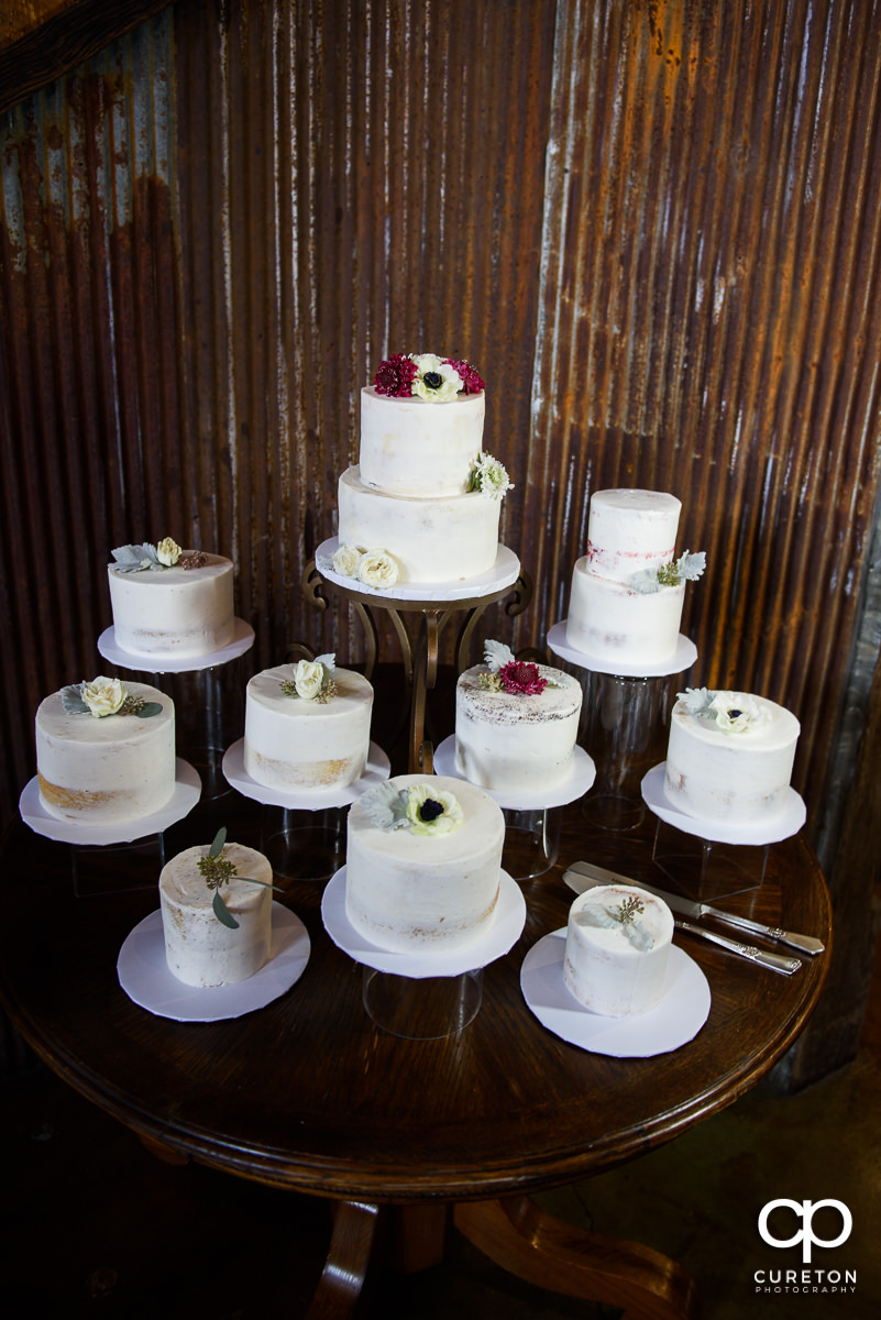 Cake display by Holly's Cakes.