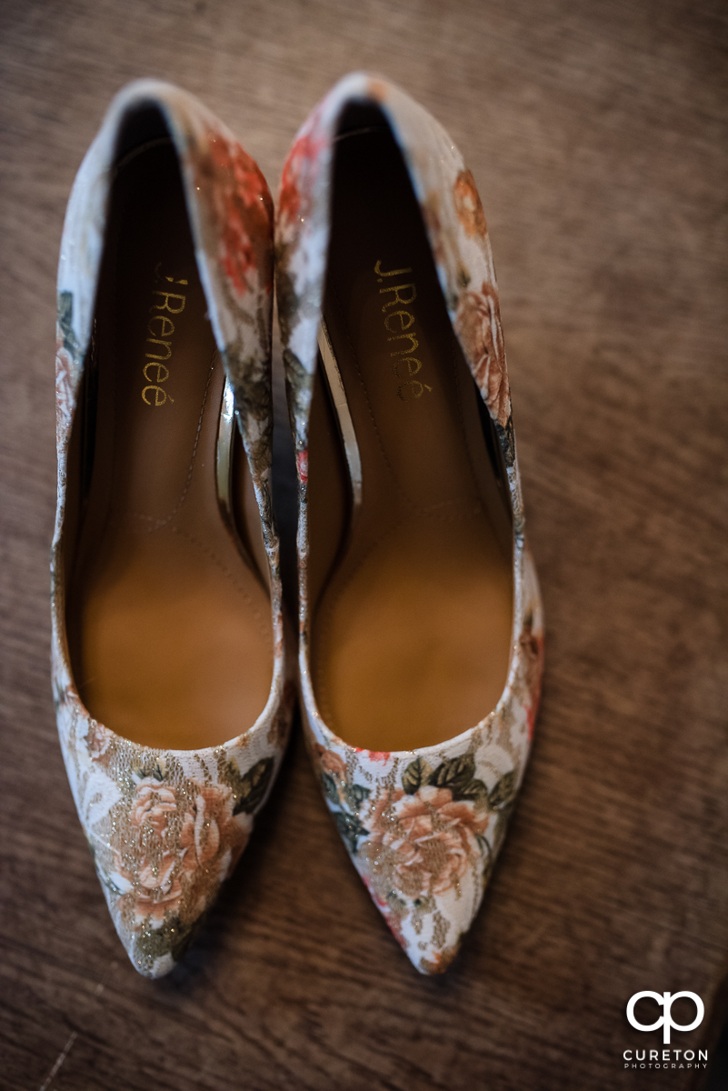 Bride's shoes.