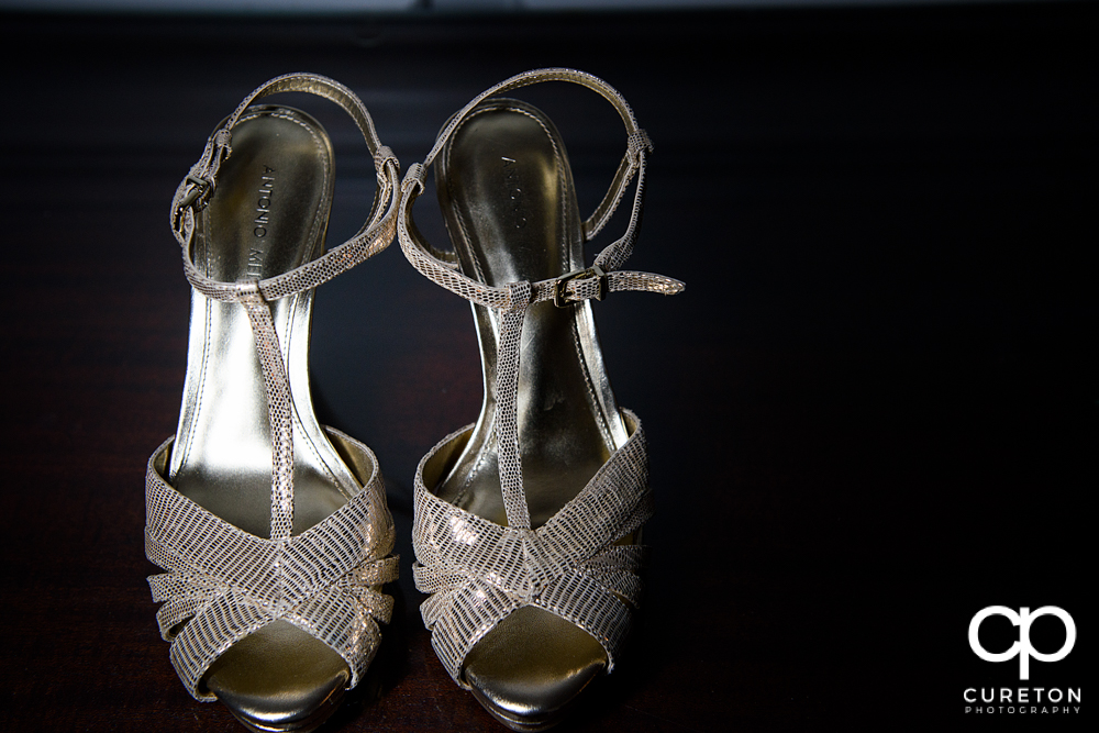 Bride's shoes.