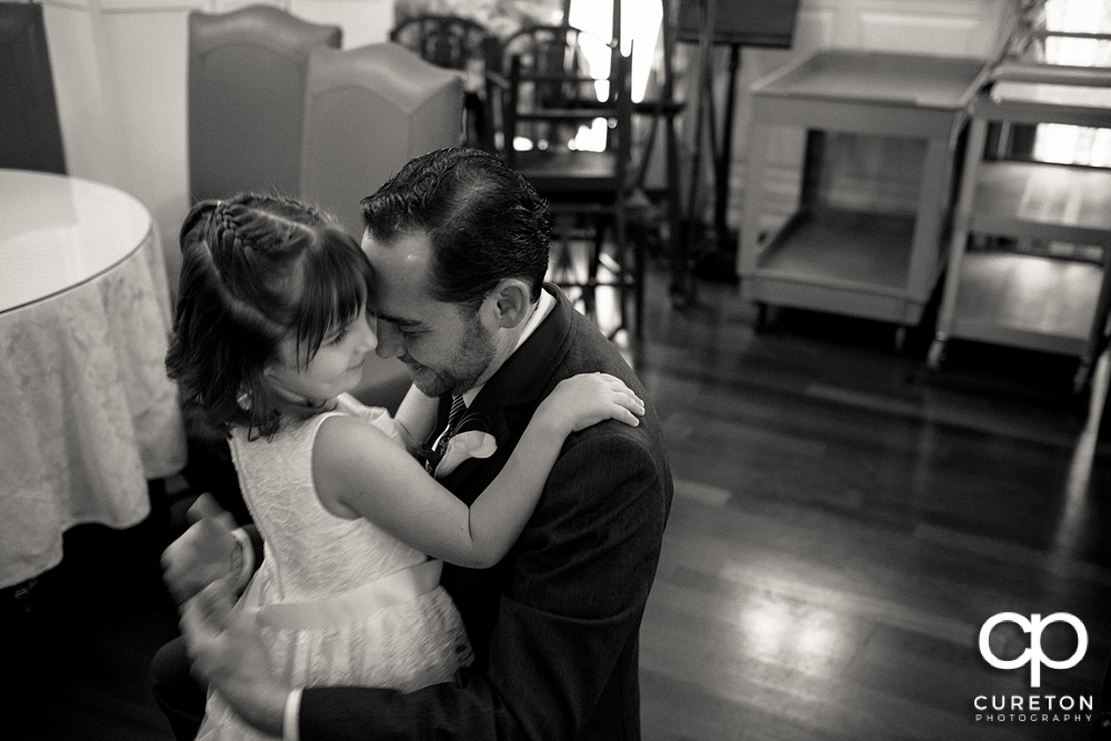 The groom and his daughter.