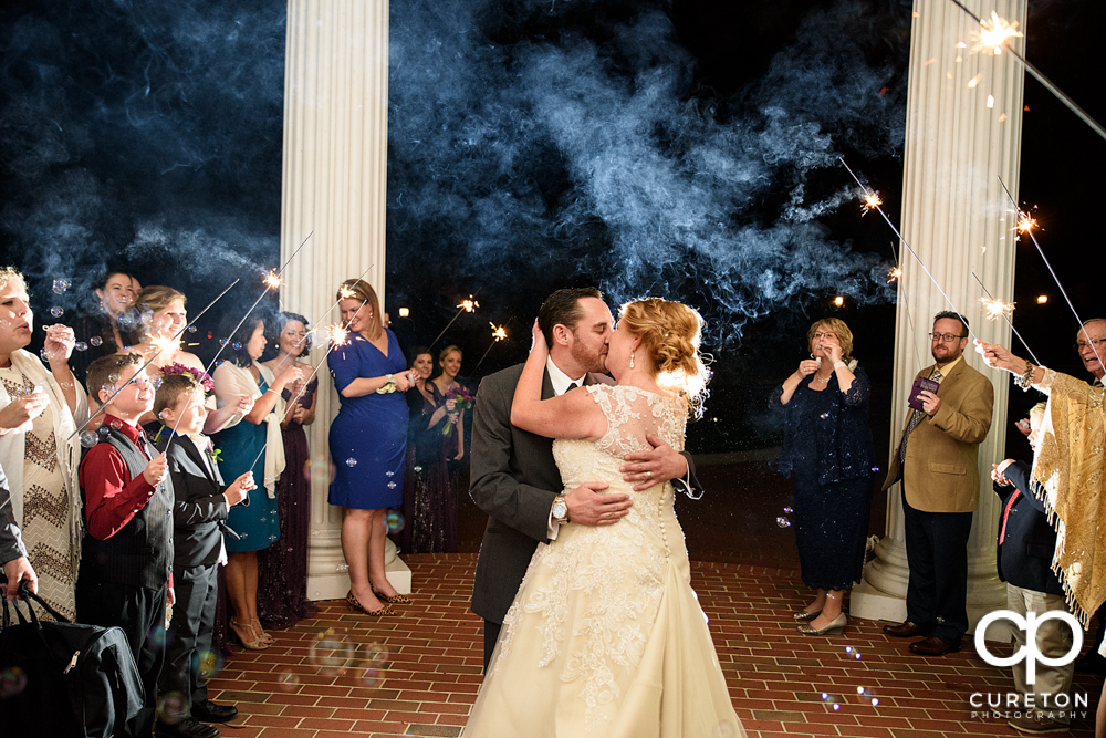 The bride and groom's sparkler leave at the Ryan Nicholas Inn.