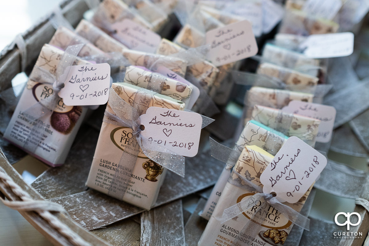 French soap wedding favors.