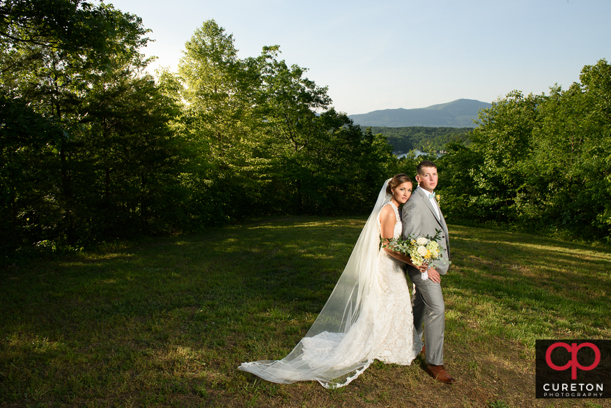 Bride and groom after their Song Hill Reserve wedding.