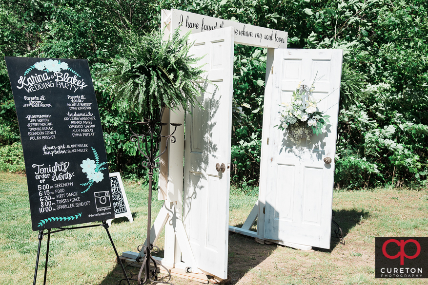 Beautiful rustic wedding decor.