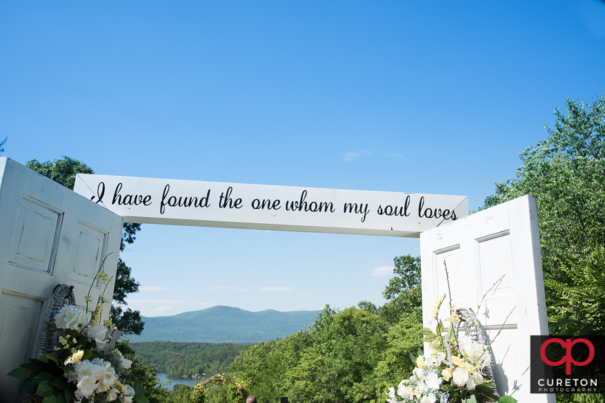 Beautiful rustic wedding decor.