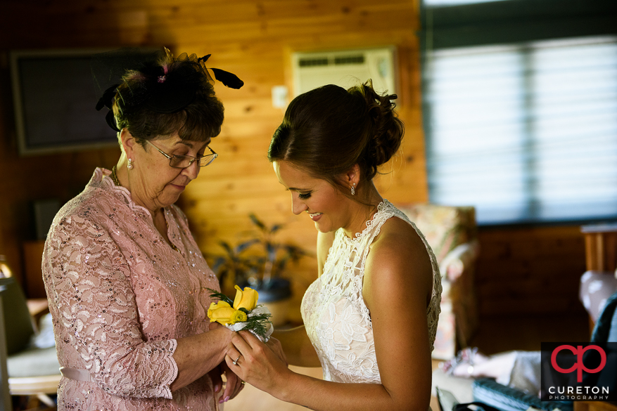 The bride and her grandmother.