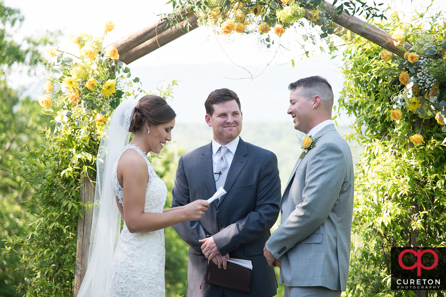 Song Hill Reserve wedding ceremony.