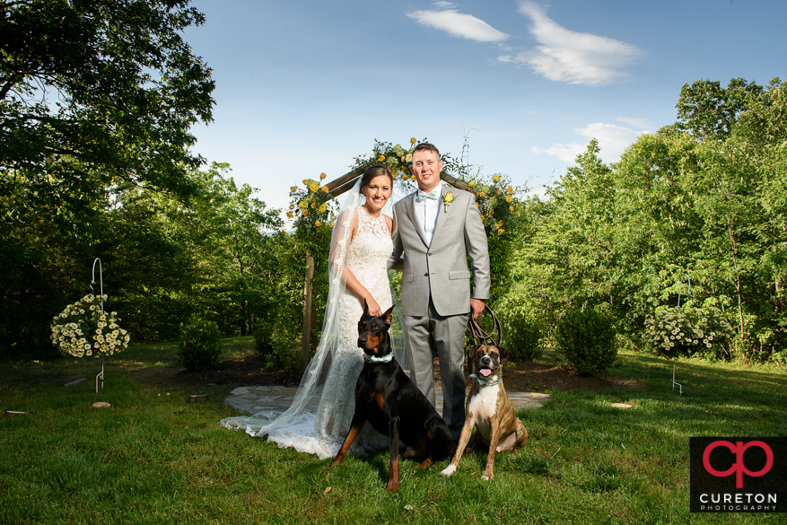 Married couple and their dogs.