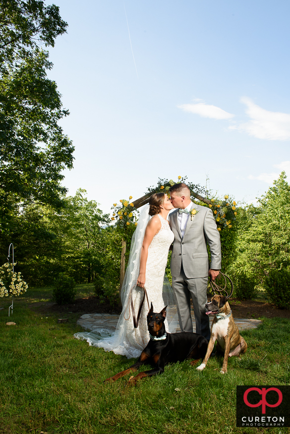 Married couple and their dogs.