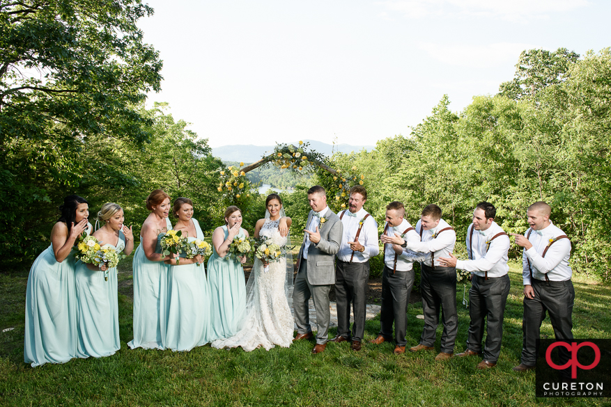The entire wedding party.