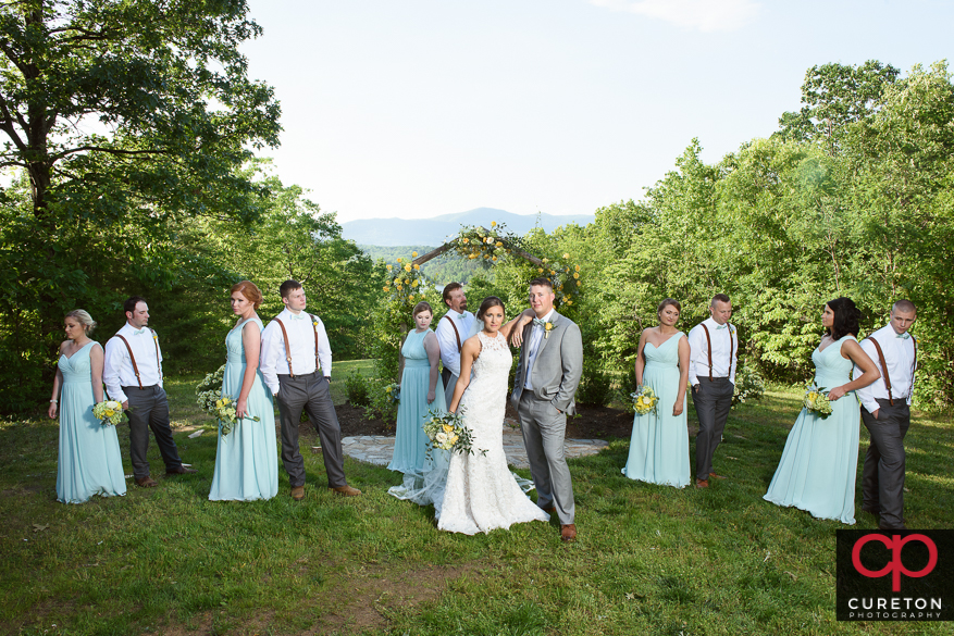 The entire wedding party.