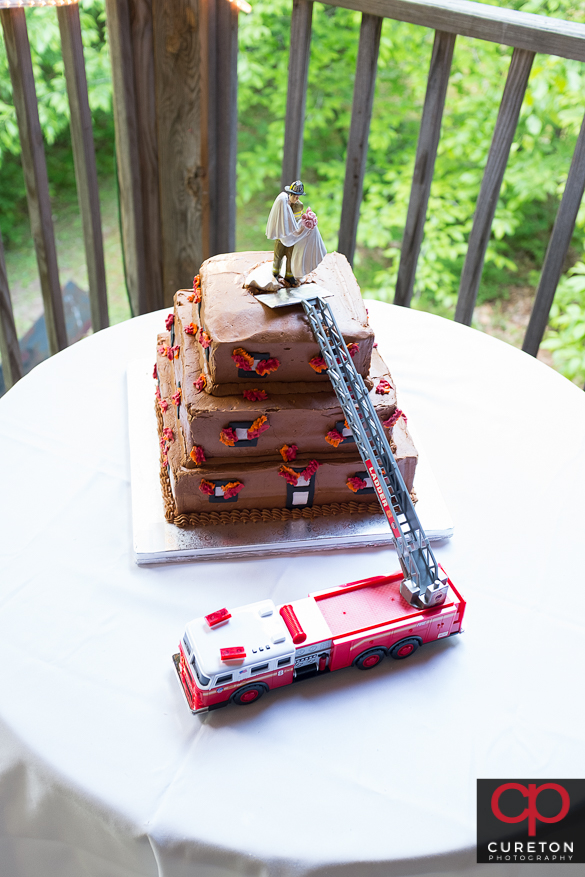 Grooms cake of a firetruck.