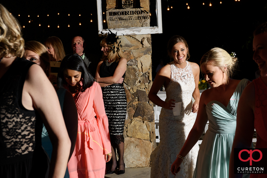 Dancing at the reception.