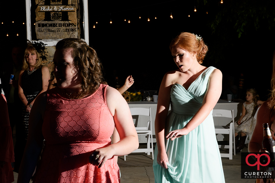 Dancing at the reception.