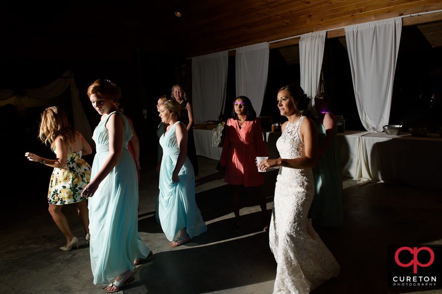 Dancing at the reception.