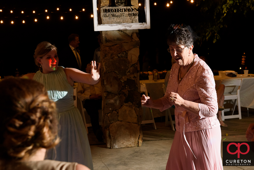 Dancing at the reception.