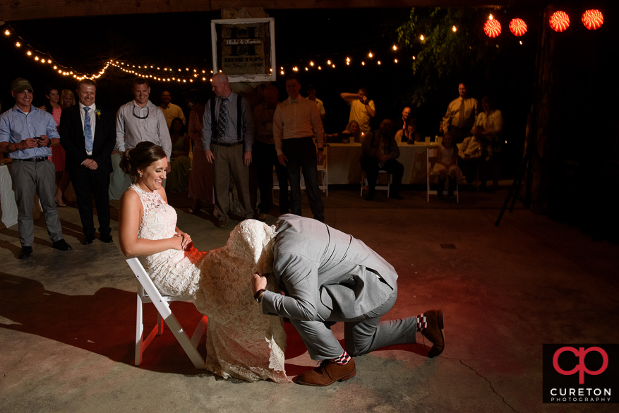 Garter toss.