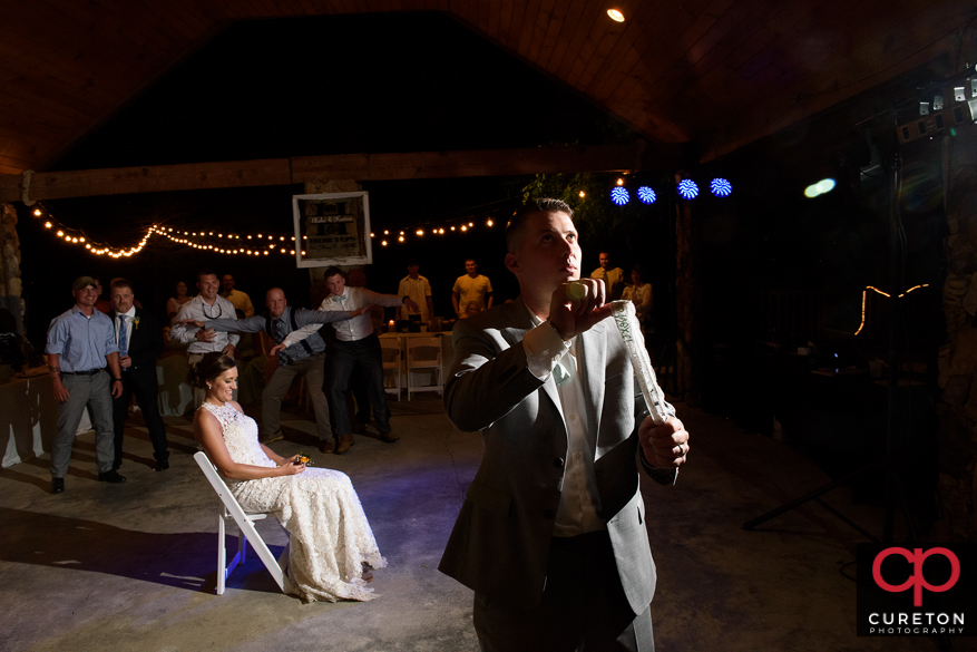 Garter toss.