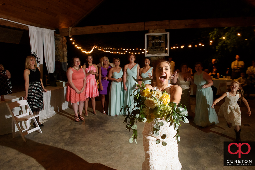 Bouquet toss.