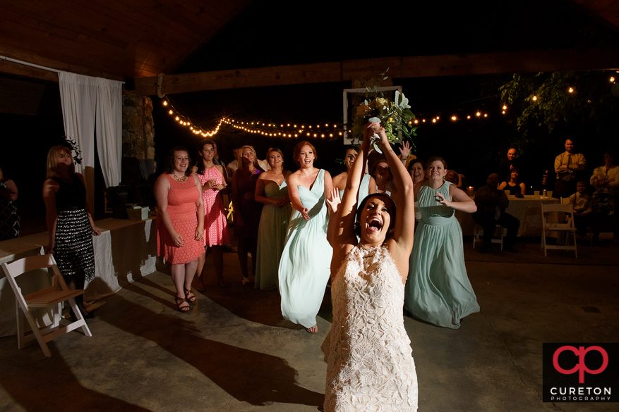 Bouquet toss.