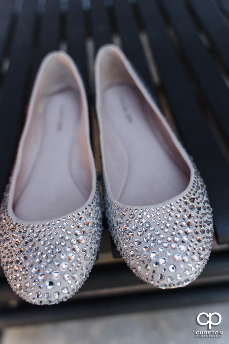 The bride's shoes.