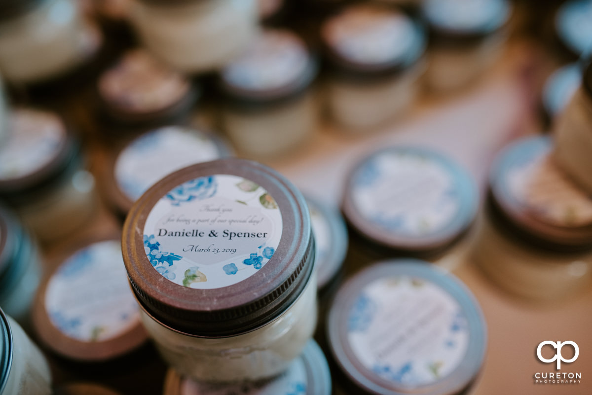 Wedding candle favors.