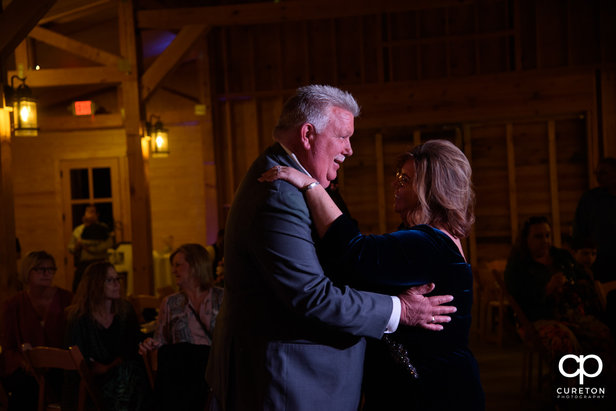 Groom's parents sharing a dance.