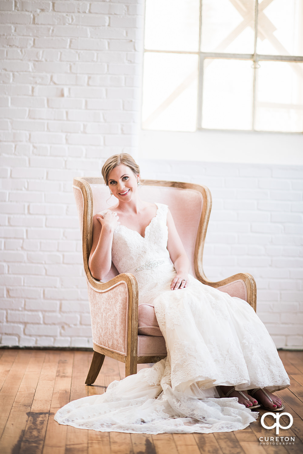 Bride posing during her pre-wedding bridal session.