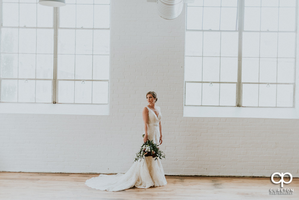 Bride during a fashion forward bridal session.