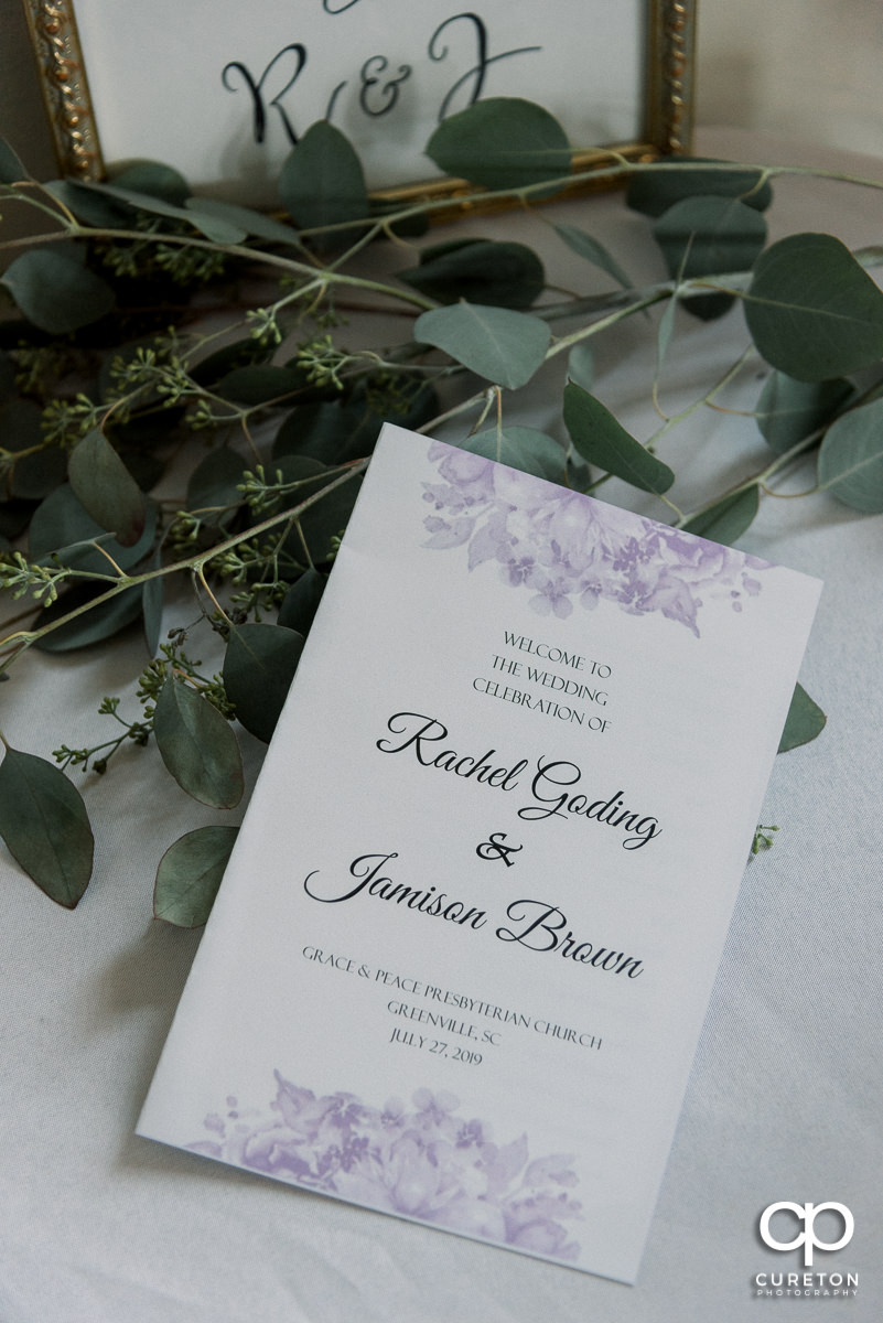 Wedding invitation.