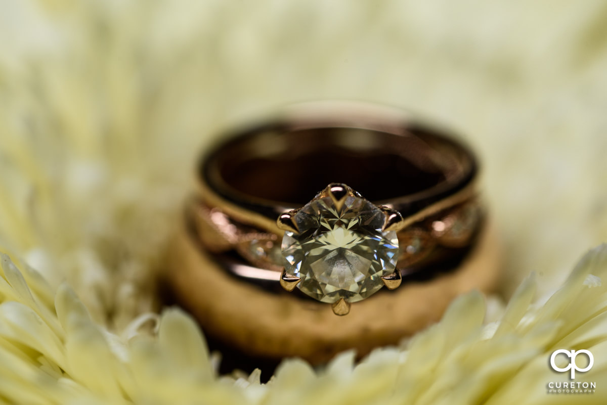 Wedding ring close up.