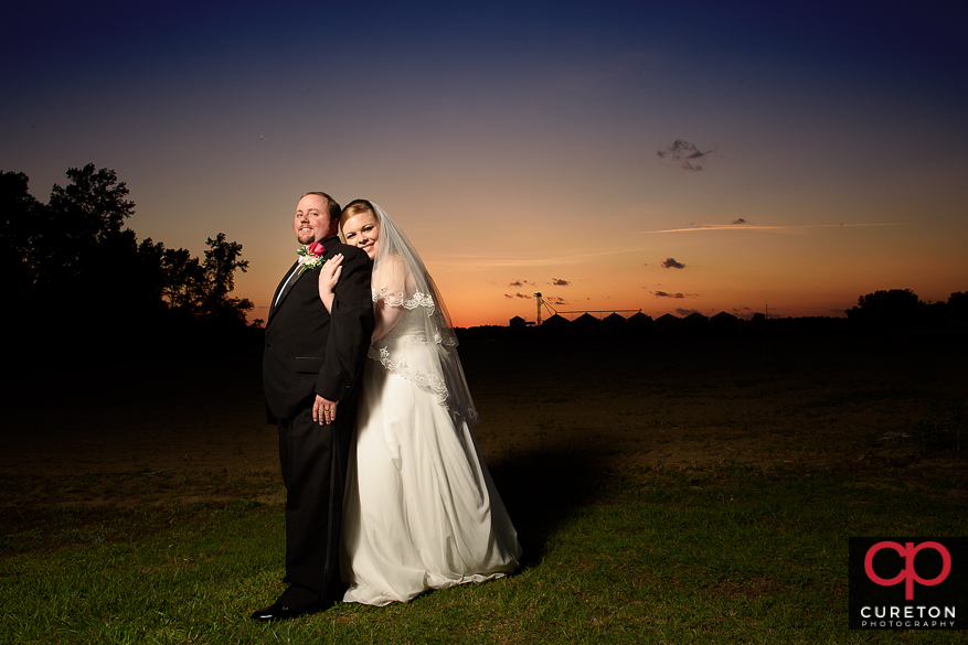 Sunset after a Sumter,SC wedding.