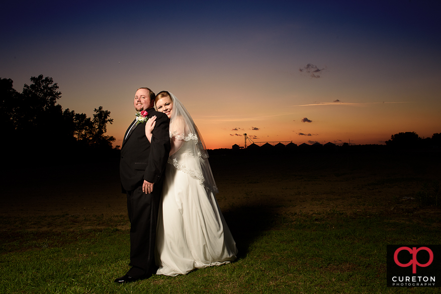 Sunset after a Sumter,SC wedding.