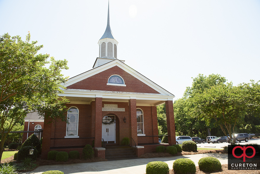 Church on wedding day.