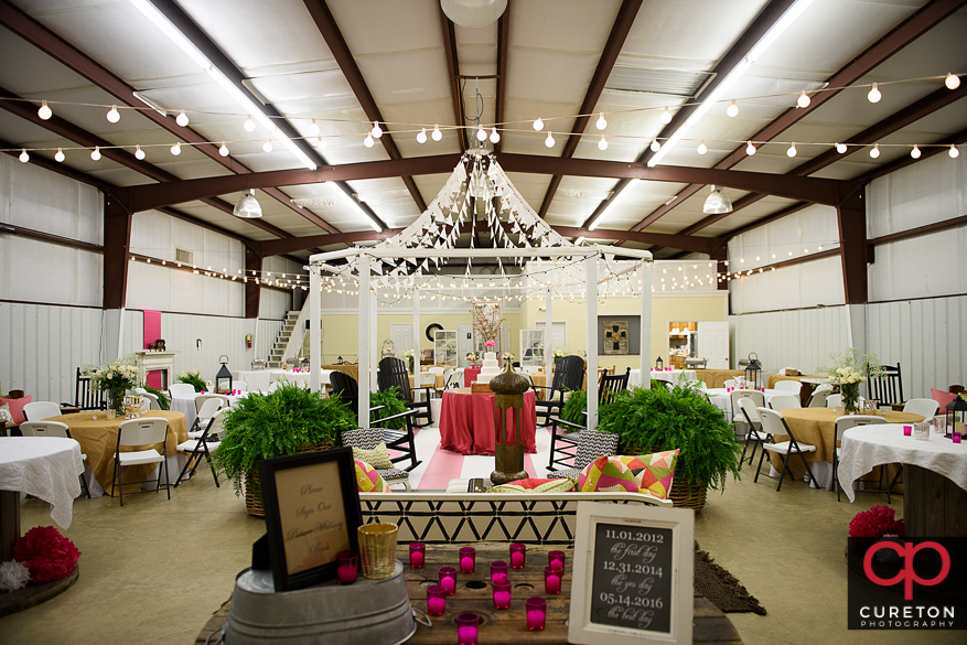 The church fellowship hall decorated for a reception in Sumter,SC.