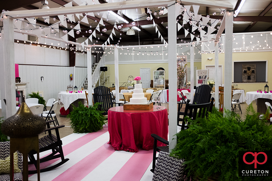 The church fellowship hall decorated for a reception in Sumter,SC.