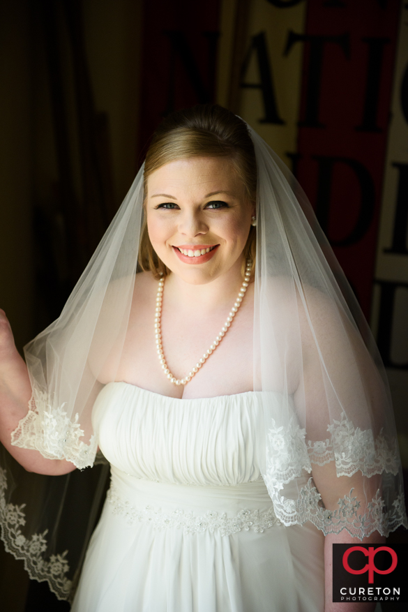 Bride getting ready.