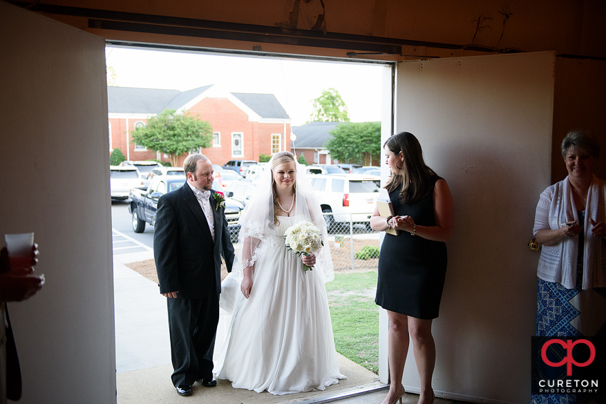 Bride and groom's entrance.