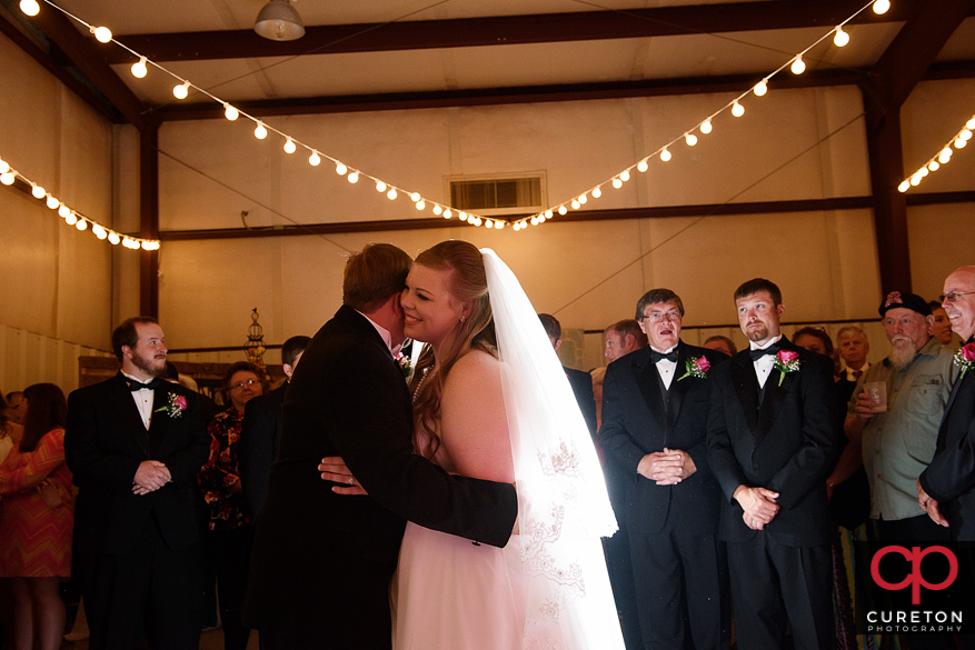 Bride and groom's first dance.