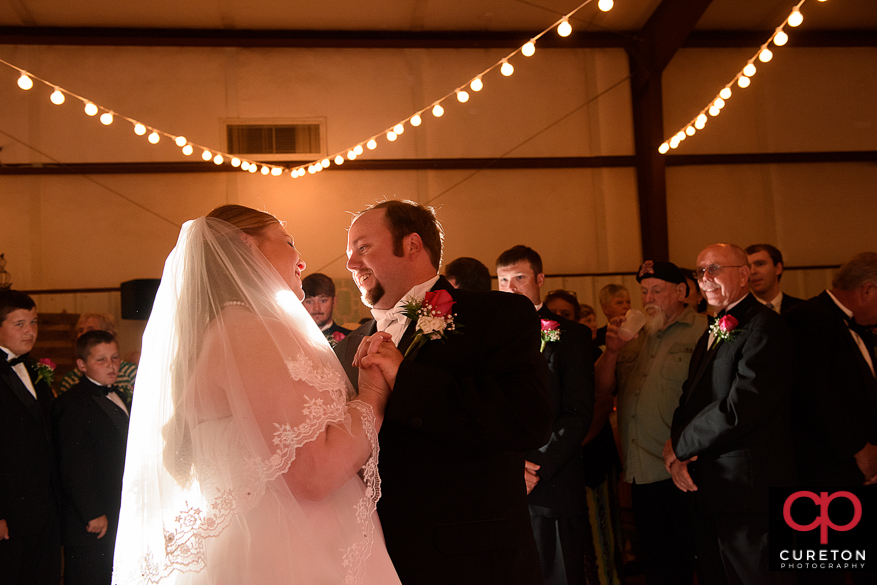 Bride and groom's first dance.