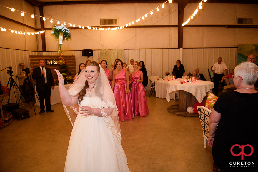 Bouquet toss.