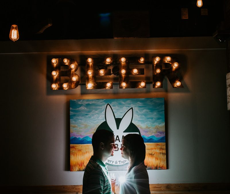 Furman and Swamp Rabbit Brewery Engagement Session – Lauren + Will