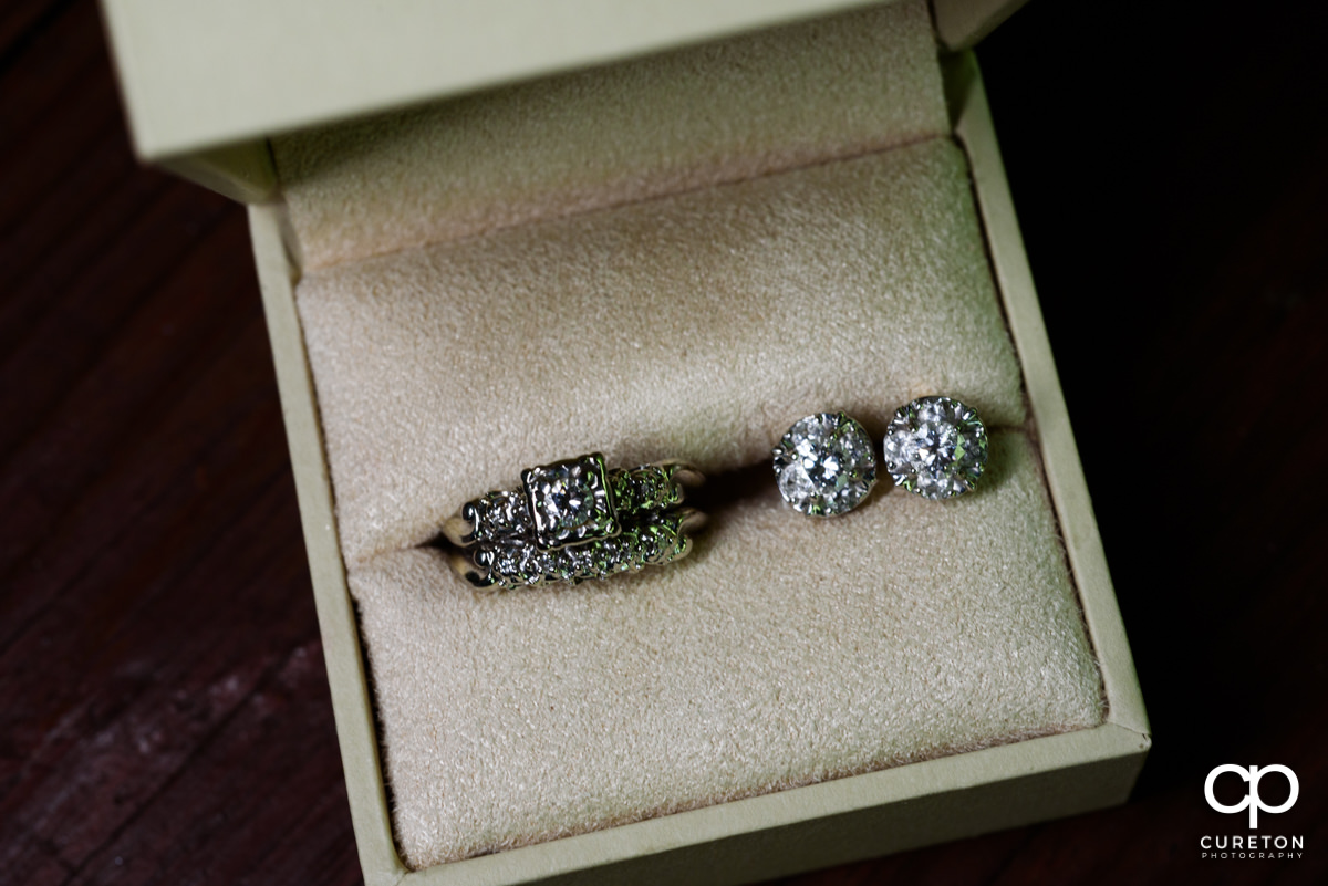 Wedding rings in a box.