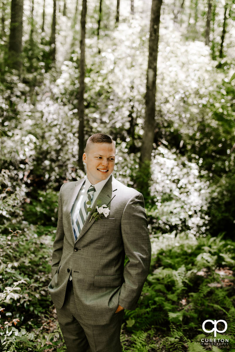Groom in the forest.
