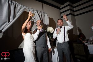 Best man giving a toast.