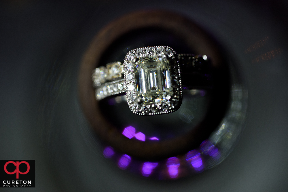 Close up of wedding ring.