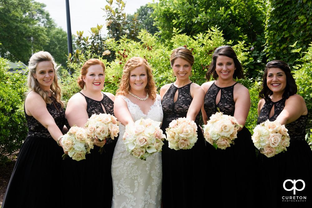 Bride and the bridesmaids.