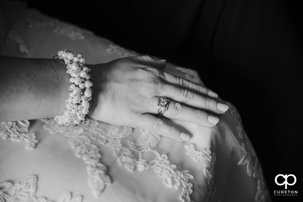 Bride's hands.