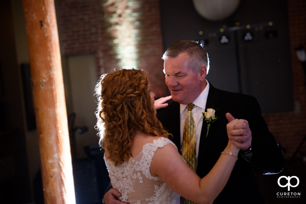 Bride and her father dancing at the reception.